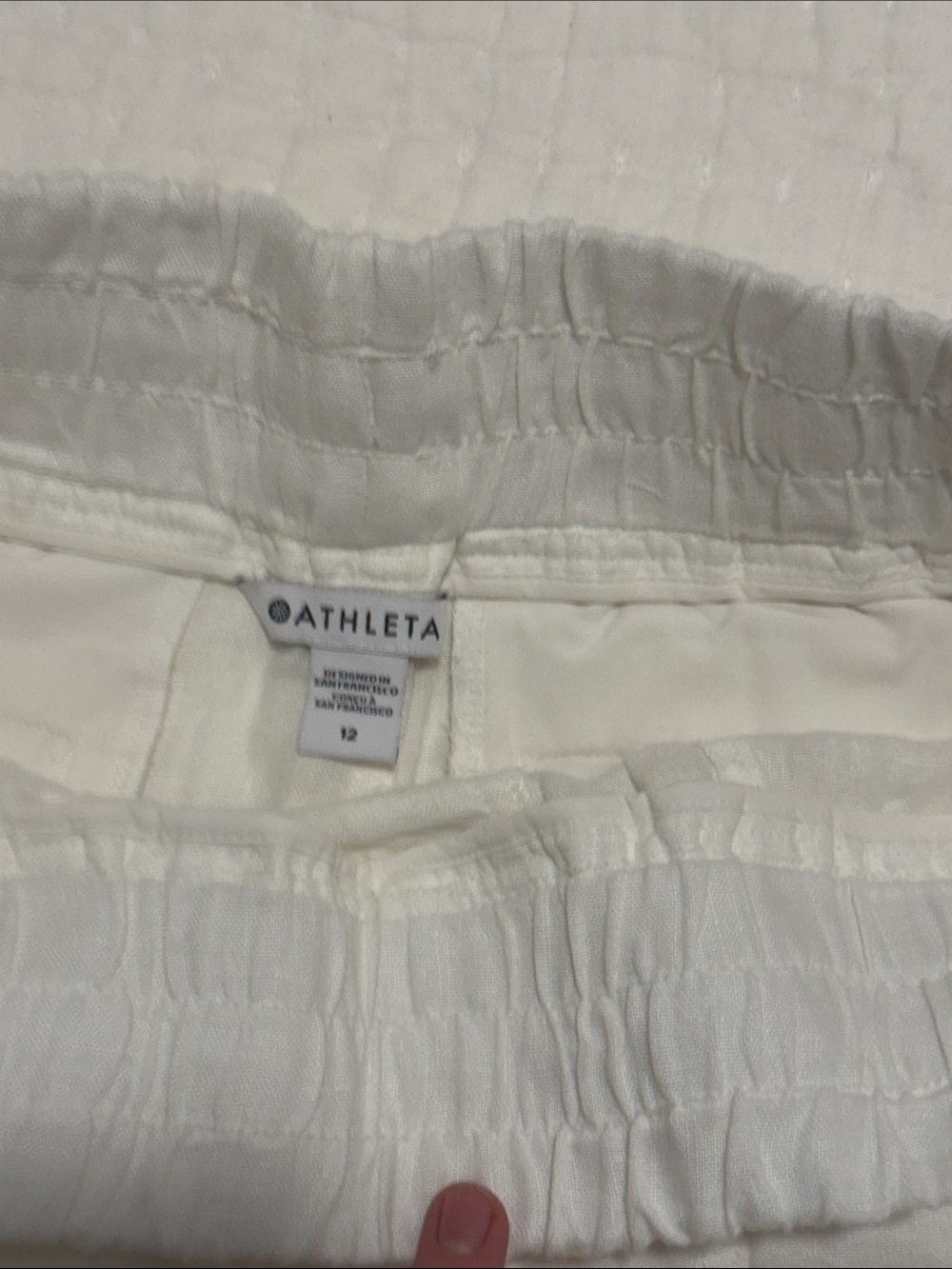 Athleta White Linen Cabo Shorts - Picture 4 of 5